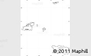 Blank Simple Map of Channel Islands, cropped outside
