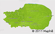 Physical 3D Map of East Anglia, cropped outside