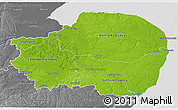 Physical 3D Map of East Anglia, desaturated