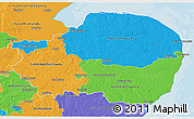 Political 3D Map of East Anglia
