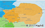 Political Shades 3D Map of East Anglia