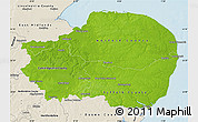 Physical Map of East Anglia, shaded relief outside