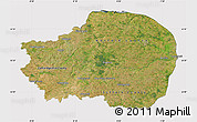 Satellite Map of East Anglia, cropped outside