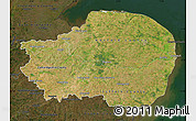 Satellite Map of East Anglia, darken