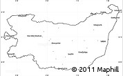 Blank Simple Map of Suffolk County, cropped outside