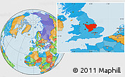 Political Location Map of East Midlands