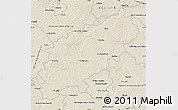 Shaded Relief Map of Northamptonshire County