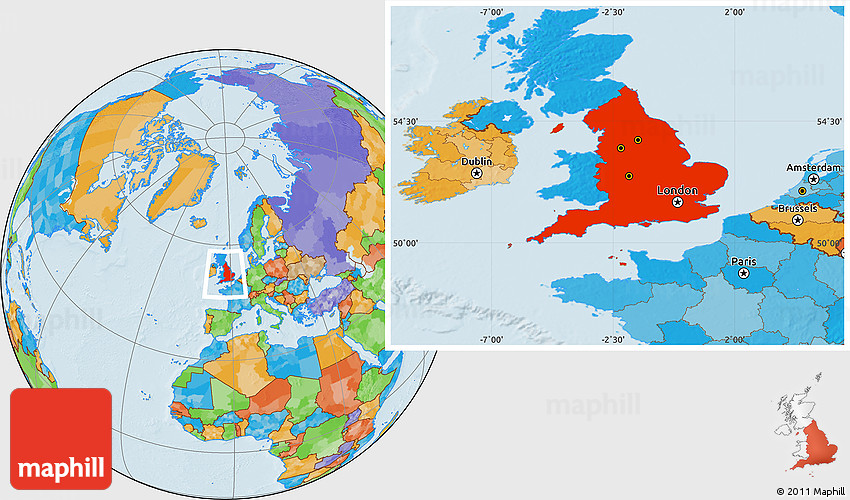 england world map location