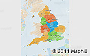 Political Map of England, lighten