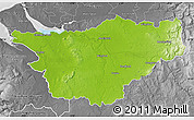 Physical Map of Cheshire County, desaturated