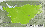 Physical Map of Cheshire County, semi-desaturated