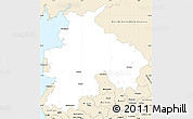 Classic Style Simple Map of Lancashire County