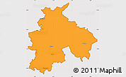 Political Simple Map of Lancashire County, cropped outside