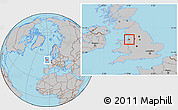 Gray Location Map of Liverpool
