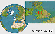 Satellite Location Map of Liverpool