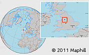 Gray Location Map of Manchester