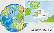 Physical Location Map of Manchester, highlighted grandparent region