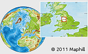 Physical Location Map of Wigan, highlighted parent region