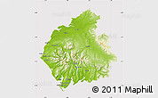 Physical Map of Cumbria County, cropped outside