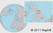 Gray Location Map of Darlington