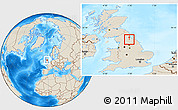 Shaded Relief Location Map of Darlington
