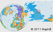 Political Location Map of Redcar and Cleveland
