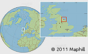 Savanna Style Location Map of Redcar and Cleveland