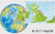 Physical Location Map of Sunderland