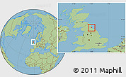 Savanna Style Location Map of Sunderland