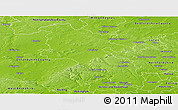 Physical Panoramic Map of Buckinghamshire County