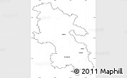 Blank Simple Map of Buckinghamshire County, cropped outside