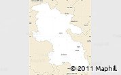 Classic Style Simple Map of Buckinghamshire County