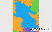 Political Simple Map of Buckinghamshire County