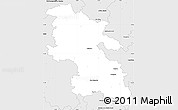 Silver Style Simple Map of Buckinghamshire County