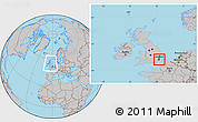 Gray Location Map of Greenwich, within the entire country