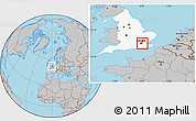 Gray Location Map of Greenwich, highlighted grandparent region