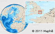 Shaded Relief Location Map of Haringey