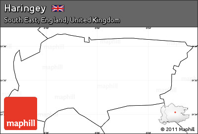 Blank Simple Map of Haringey