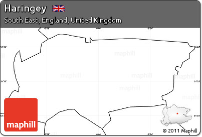 Blank Simple Map of Haringey