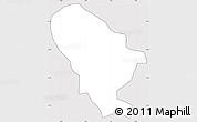 Silver Style Simple Map of Islington, cropped outside
