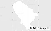 Silver Style Simple Map of Islington, single color outside