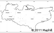 Blank Simple Map of Kent County, cropped outside