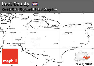Blank Simple Map of Kent County