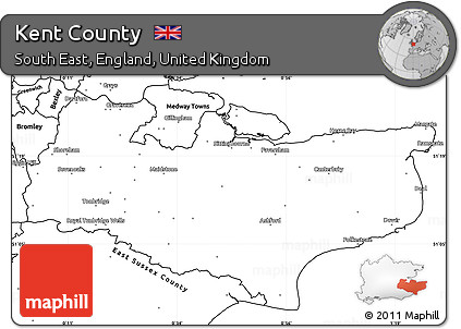 Blank Simple Map of Kent County