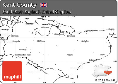 Blank Simple Map of Kent County