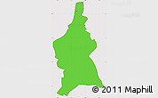 Political Simple Map of Lambeth, cropped outside
