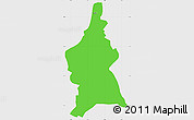 Political Simple Map of Lambeth, single color outside
