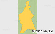 Savanna Style Simple Map of Lambeth, cropped outside