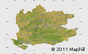 Satellite Map of South East, cropped outside