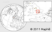 Blank Location Map of Milton Keynes